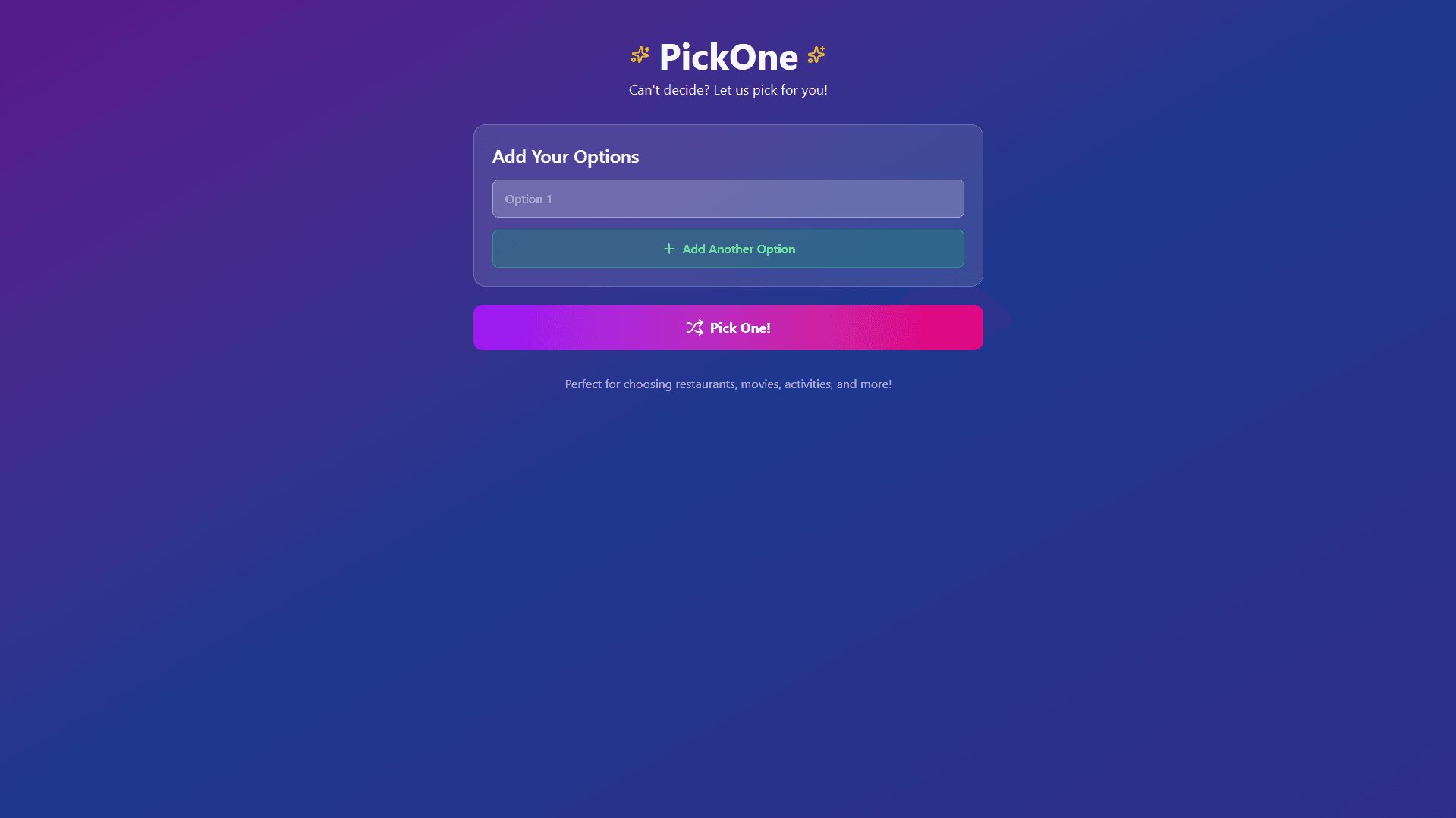 PickOne
